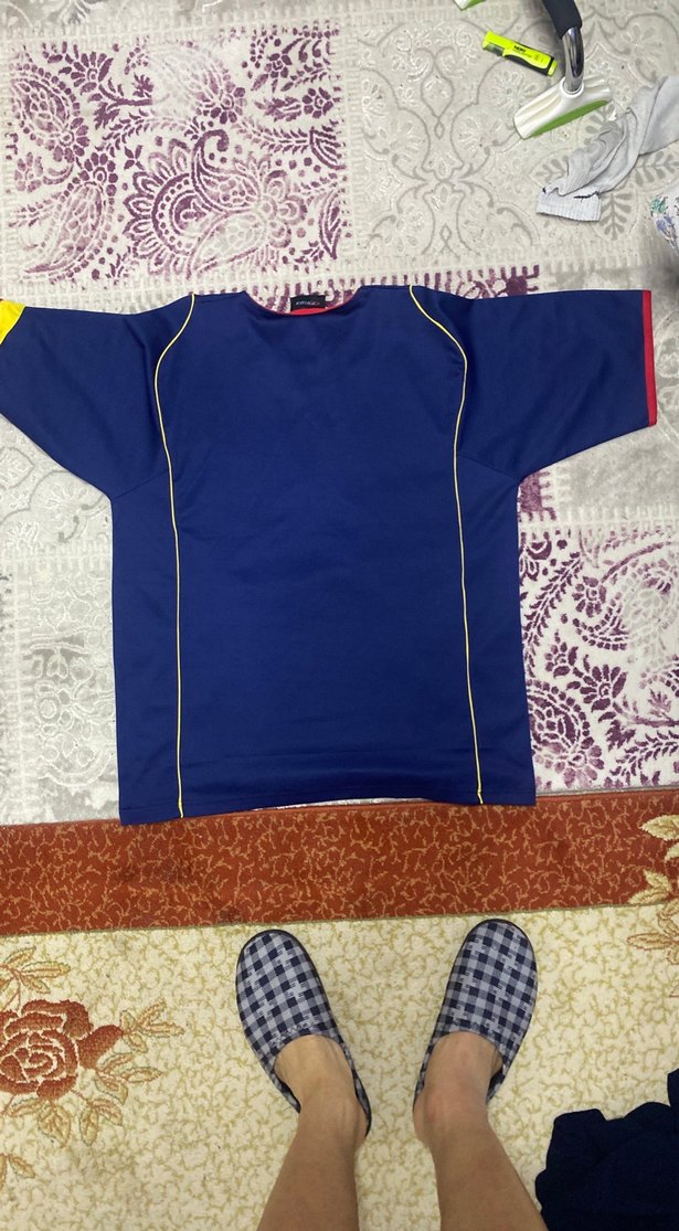 Erkek Mavi Kısa Kollu Spor Tişört - Görsel 2