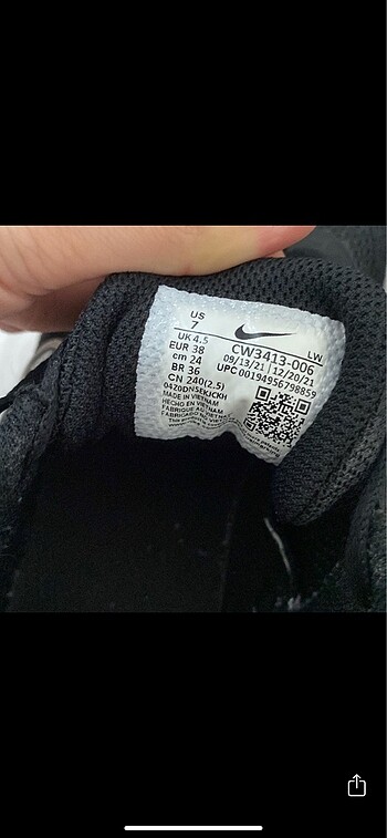 38 Beden nike spor ayakkabı