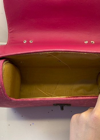 Pembe Bohem Desenli Kadın Süet Çanta - Görsel 2