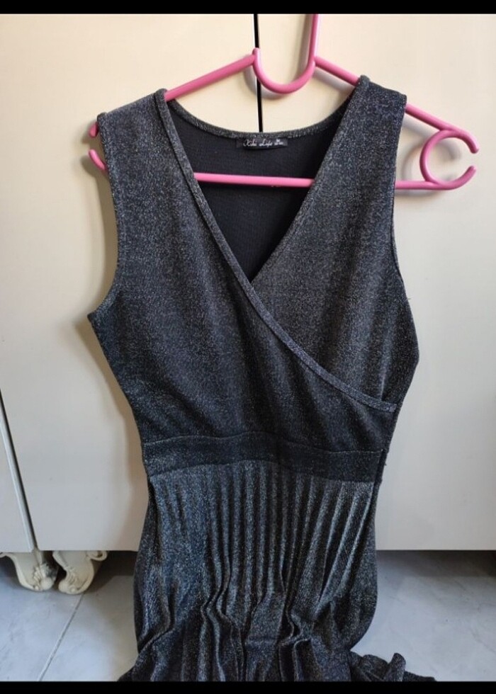 Parlak midi elbise - Görsel 2