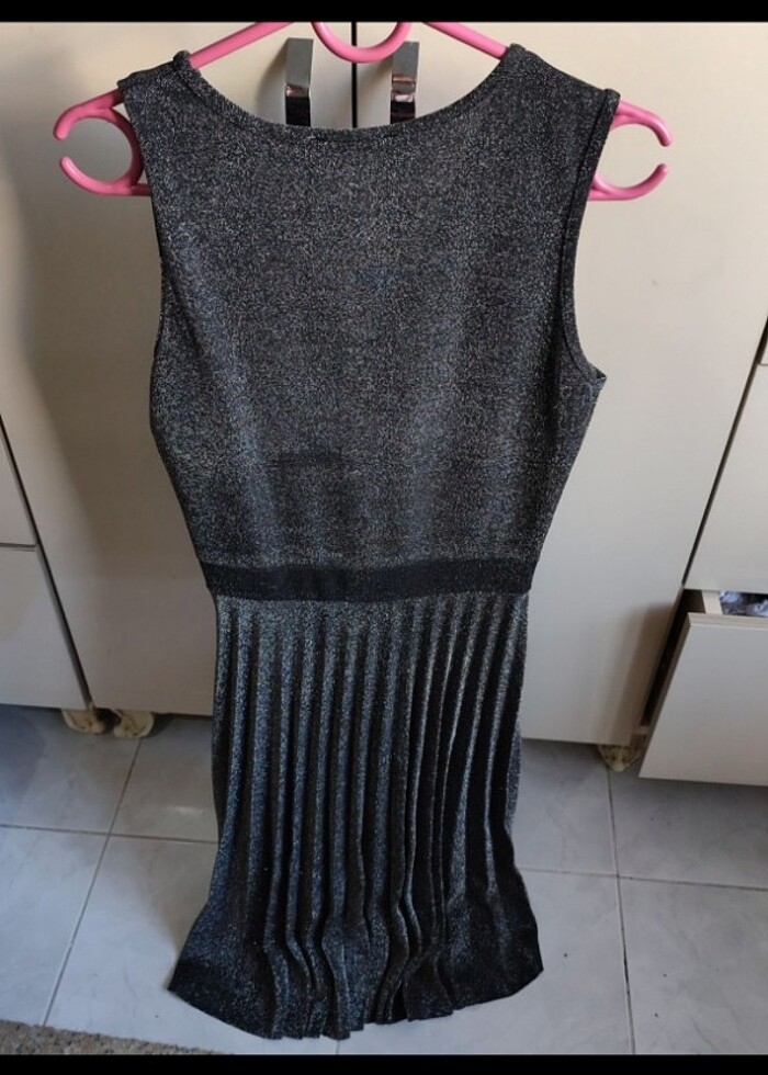 Parlak midi elbise - Görsel 4