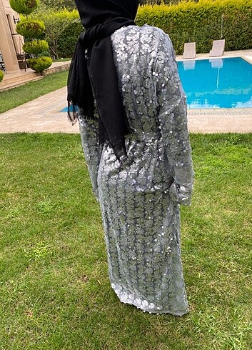 Suud Collection Payet şık kimono ozel gun abaya