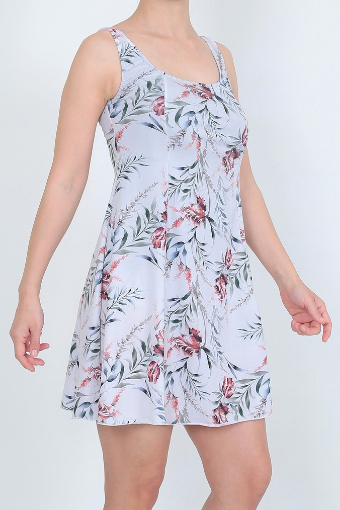 Yaprak desenli slipli mayo - Görsel 3