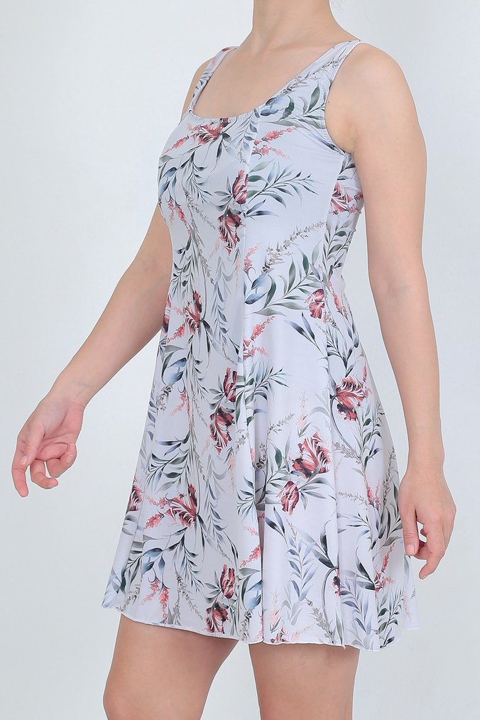 Yaprak desenli slipli mayo - Görsel 2