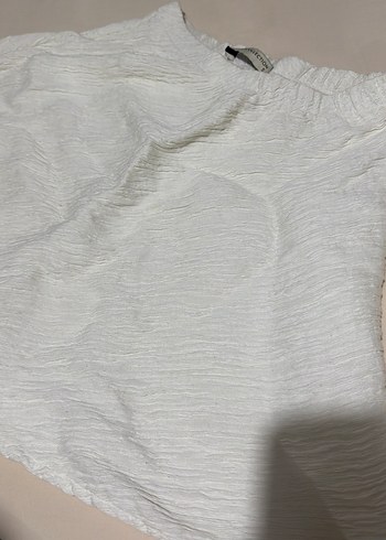 Beyaz Pliseli Mini Keten Etek - Görsel 3