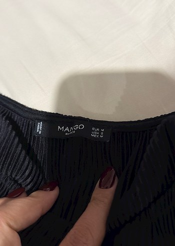 Siyah Piliseli Kısa Kollu  Elbise - Görsel 3