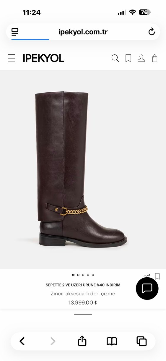 Kahverengi Kürklü Deri Dizüstü Kadın Bot - Görsel 5