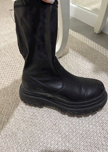 Siyah Platform Topuklu  Kadın Bot - Görsel 7