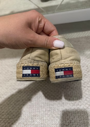 Bej Nakışlı Kadın Dolgu Topuk Espadril - Görsel 2