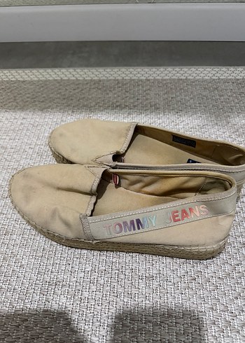 Bej Nakışlı Kadın Dolgu Topuk Espadril - Görsel 4