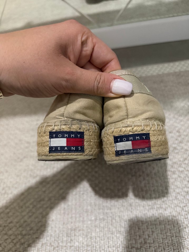 Bej Nakışlı Kadın Dolgu Topuk Espadril - Görsel 2