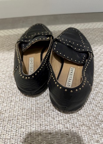 Siyah Deri Tokalı Kadın Loafer - Görsel 4