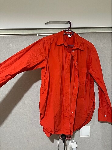 Turuncu H&M oversize gömlek