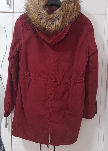 Mavi Jeans Bordo Kapüşonlu Kadın Mont-trençkot