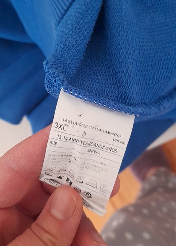 Erkek Çocuk Mavi Fermuarlı Sweatshirt - Görsel 4