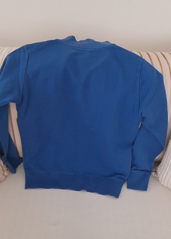 Erkek Çocuk Mavi Fermuarlı Sweatshirt - Görsel 3