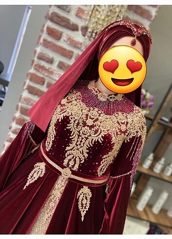 Beden bordo Renk Gelin Tacı