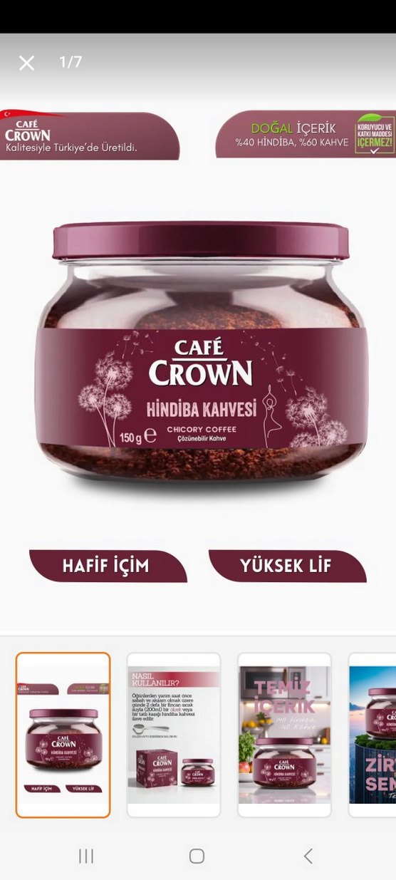 Cafe Crown Hindiba Kahvesi 150g - Görsel 3