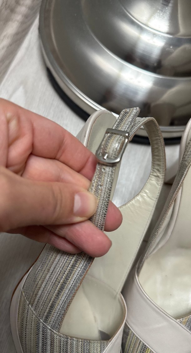 10 cm hakiki deri topuklu ayakkabı rahat taban ayarlanabilir - Görsel 4