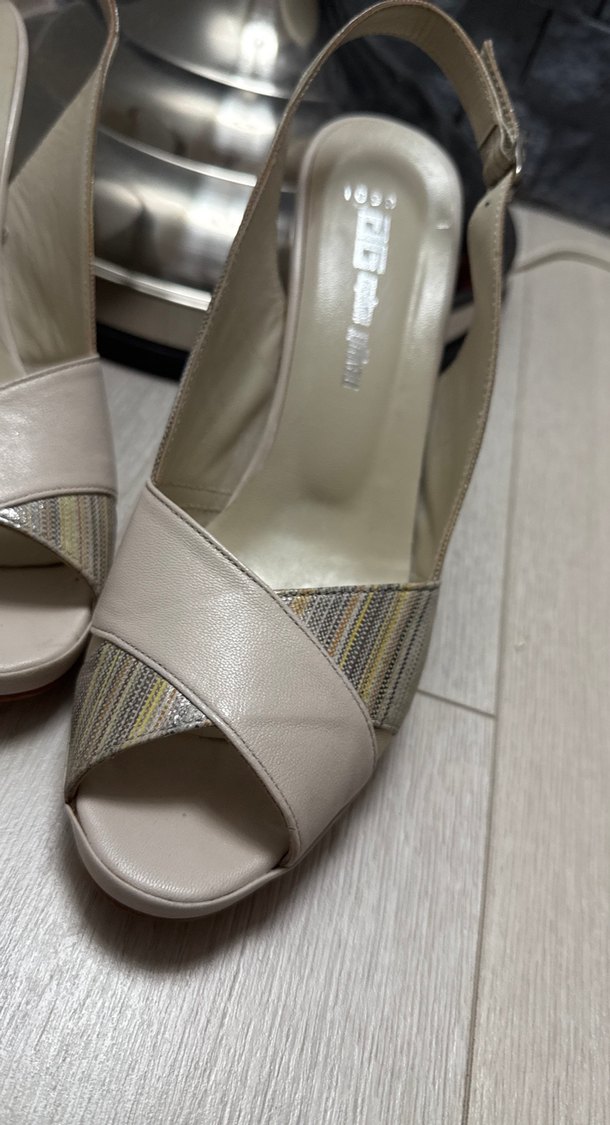 10 cm hakiki deri topuklu ayakkabı rahat taban ayarlanabilir - Görsel 2