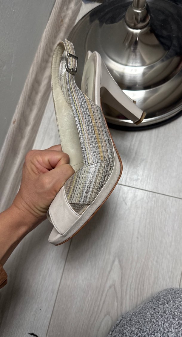 10 cm hakiki deri topuklu ayakkabı rahat taban ayarlanabilir - Görsel 5