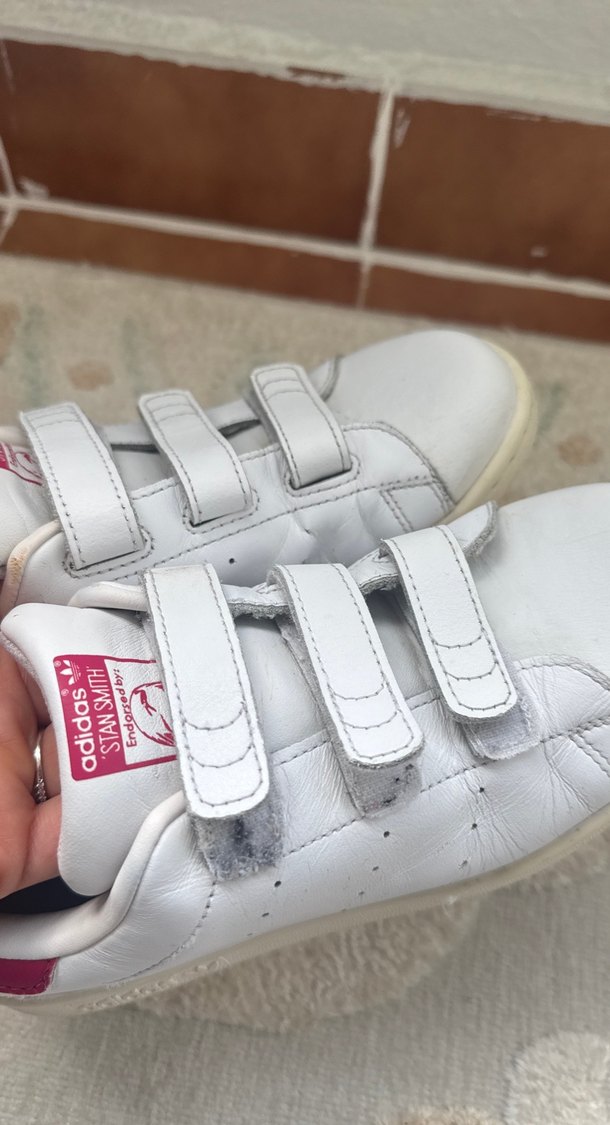 Kız Çocuk Beyaz Adidas Spor Ayakkabı - Görsel 3