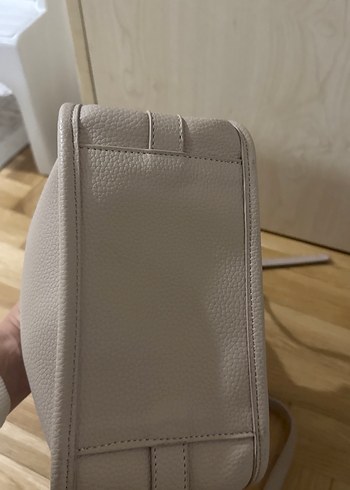 Gri Deri Tokalı Kadın Çanta - Görsel 4