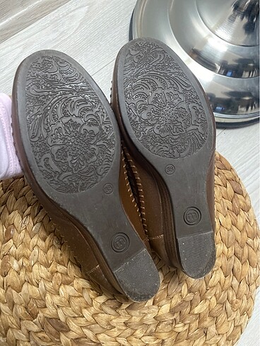 Marka #mammamia gerçek deri ortapedik taban dolgu topuk - Görsel 5