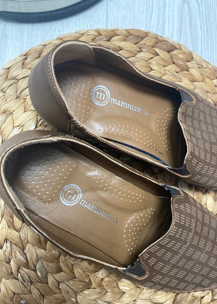 Marka #mammamia gerçek deri ortapedik taban dolgu topuk - Görsel 4