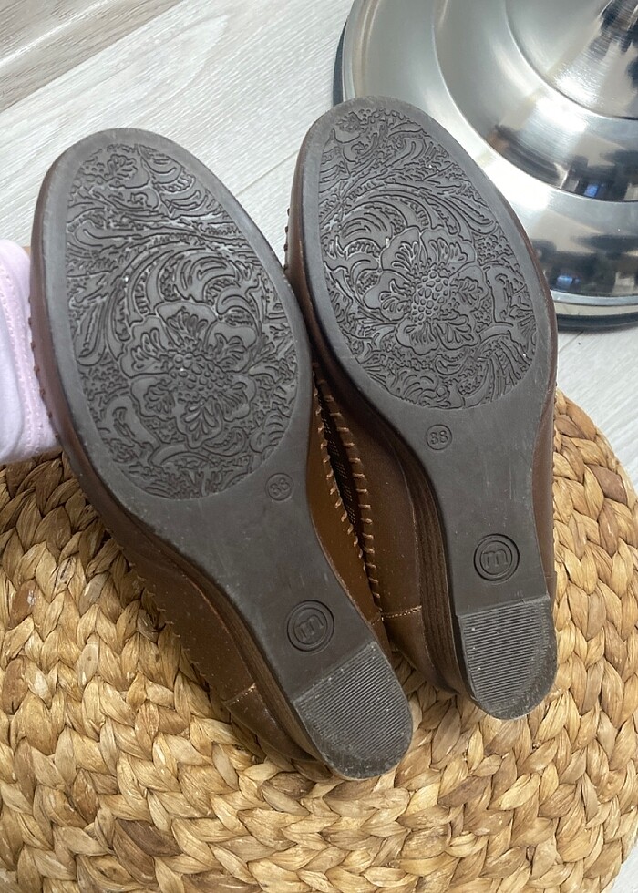 Marka #mammamia gerçek deri ortapedik taban dolgu topuk - Görsel 5