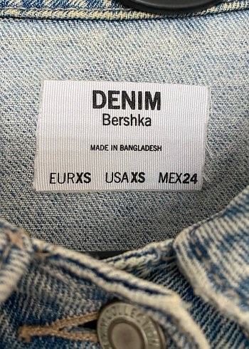 xs Beden mavi Renk Düğmeli Mavi Kot Ceket