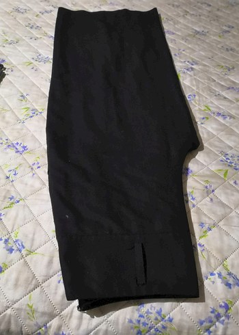 LC Waikiki Siyah Pilili Geniş Kesim uzun Kadın Pantolon
