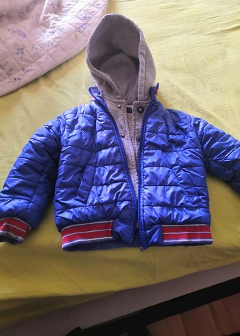 Mavi Fermuarlı Erkek Çocuk Mont - Görsel 7