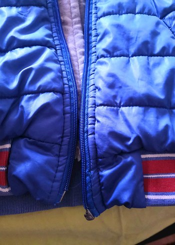 Mavi Fermuarlı Erkek Çocuk Mont - Görsel 2