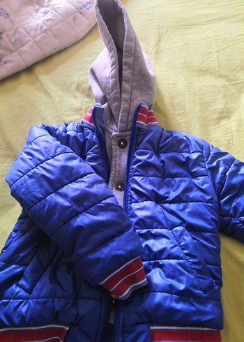 Mavi Fermuarlı Erkek Çocuk Mont - Görsel 5