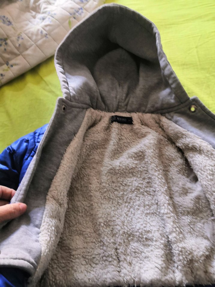 Mavi Fermuarlı Erkek Çocuk Mont - Görsel 3