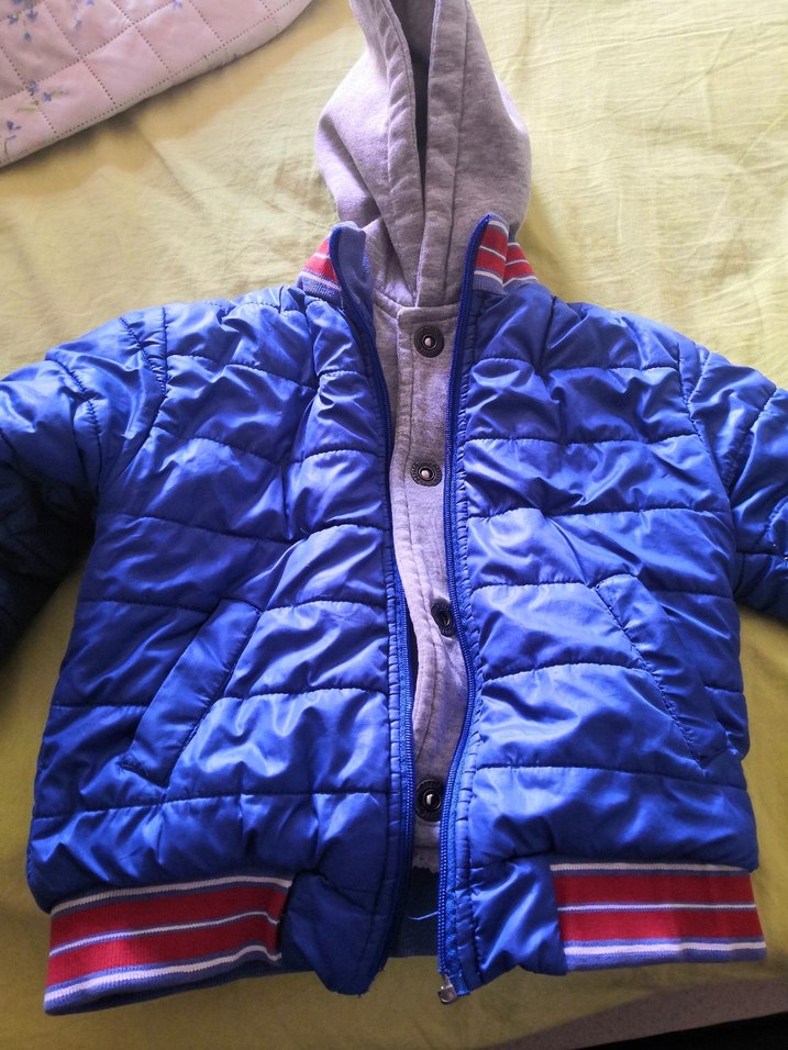 Mavi Fermuarlı Erkek Çocuk Mont - Görsel 4