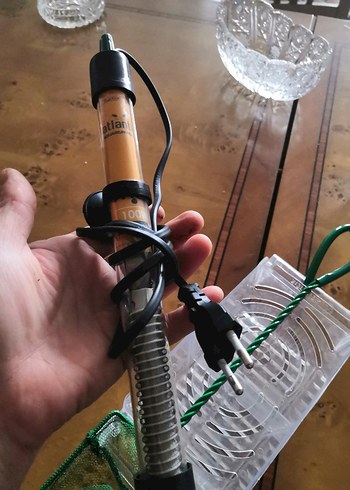 Parlak Yeşil balık  Kafesi Temizleme Filesi. Isıtıcısı  yuvalık - Görsel 4