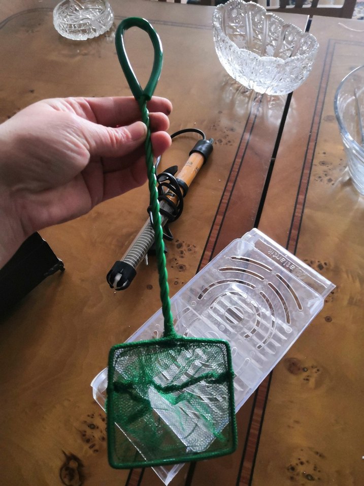 Parlak Yeşil balık  Kafesi Temizleme Filesi. Isıtıcısı  yuvalık - Görsel 2