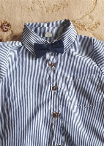 Düğmeli Lacivert Pamuk Papyon. 2 takım - Görsel 6