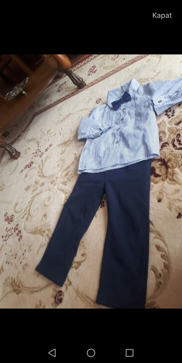 Düğmeli Lacivert Pamuk Papyon. 2 takım - Görsel 4