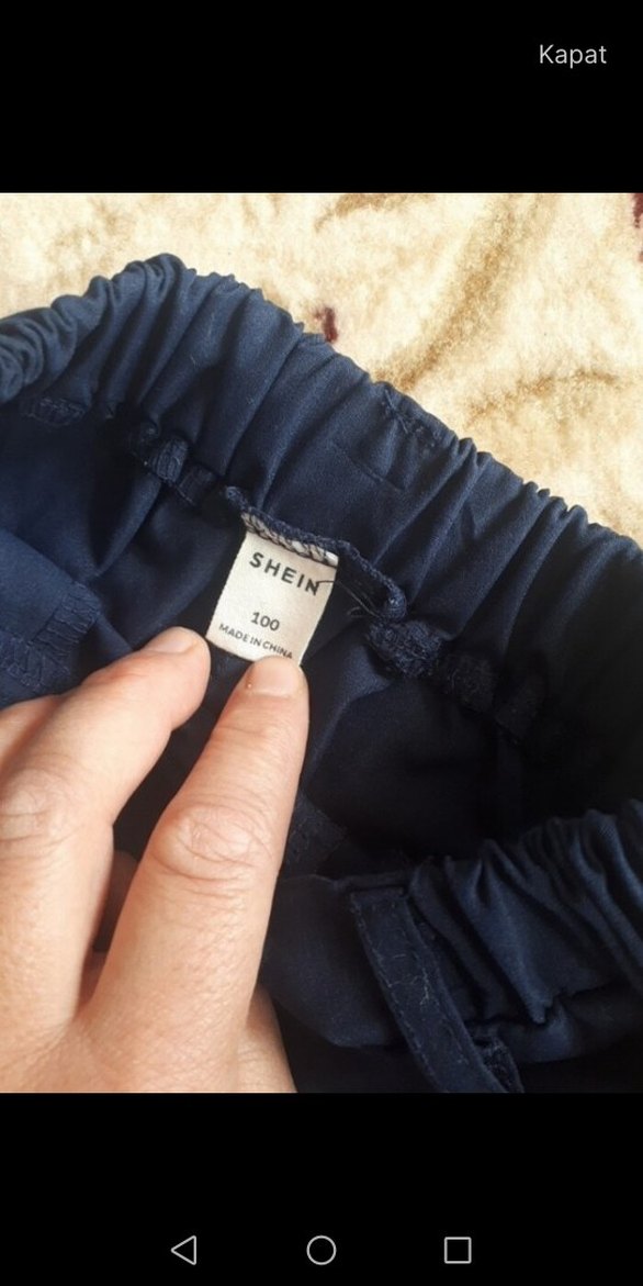 Düğmeli Lacivert Pamuk Papyon. 2 takım - Görsel 5