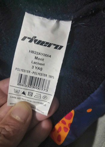 24-36 Ay Beden çeşitli Renk Erkek Çocuk Çok Renkli Uzay Baskılı Kapüşonlu Mont