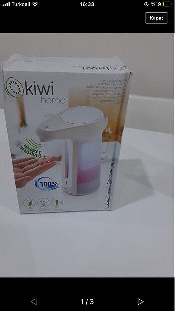 Kiwi sensörlü sıvı sabunluk