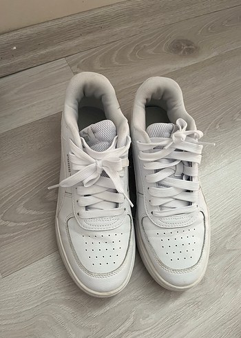 Beyaz Puma Platform Topuklu Bağcıklı Spor Ayakkabı - Görsel 3