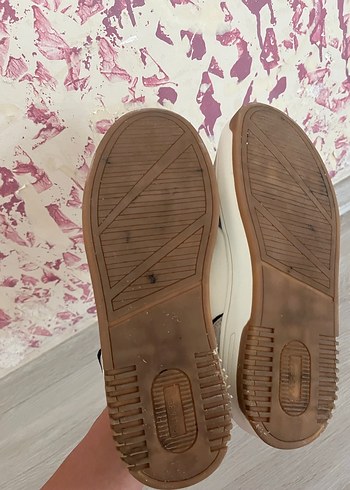 Beyaz Bağcıklı Kadın Spor Ayakkabı - Görsel 5