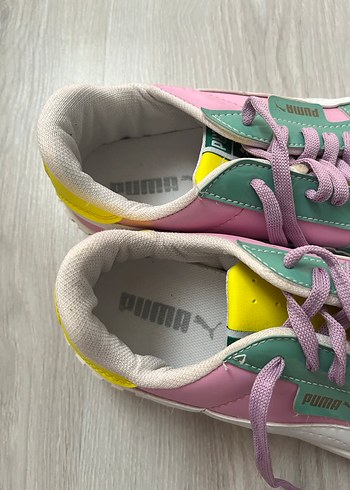 Pembe bağcıklı tie-dye kadın spor ayakkabı - Görsel 4