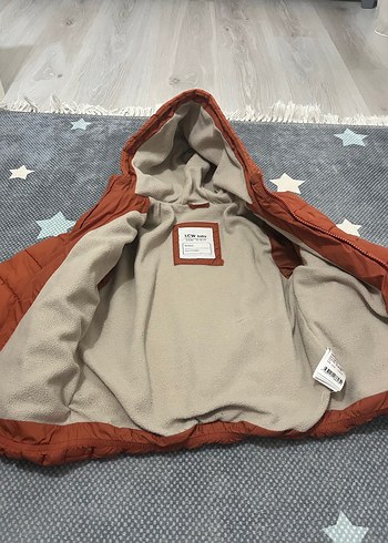 Kiremit Kapüşonlu Erkek Çocuk Mont - Görsel 2