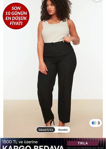 Siyah Kumaş Pantolon - Görsel 2