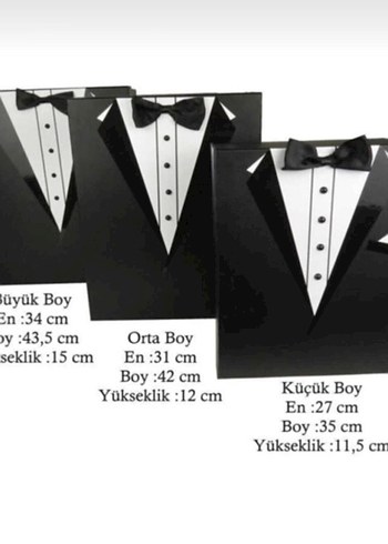 Klasik Siyah Mini Tuxedo Parti Çantası - Görsel 3